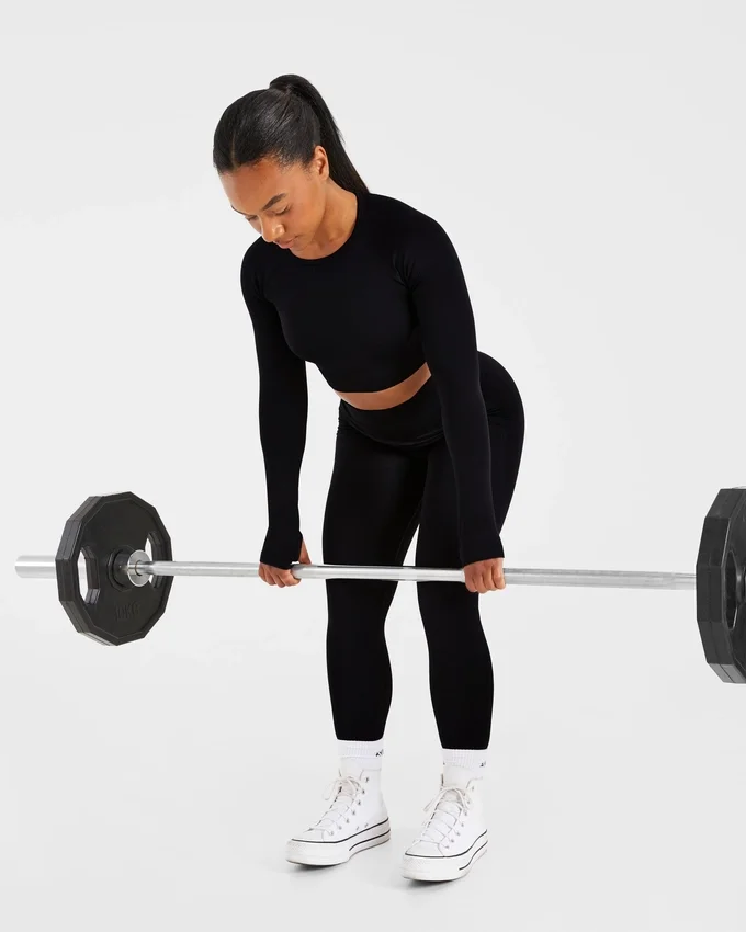 Empower naadloze crop top met lange mouwen