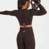 Empower naadloze crop top met lange mouwen