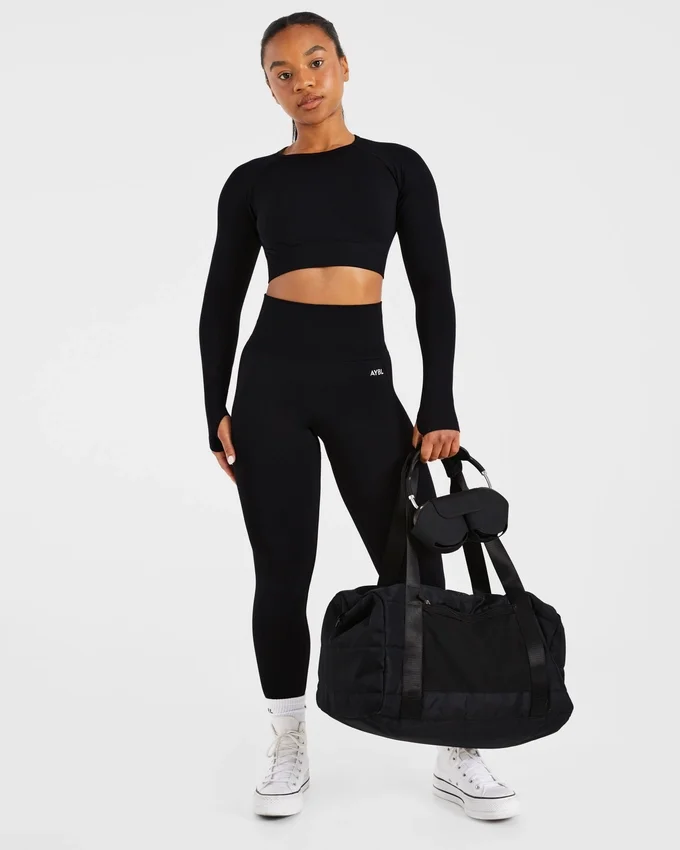 Empower naadloze crop top met lange mouwen
