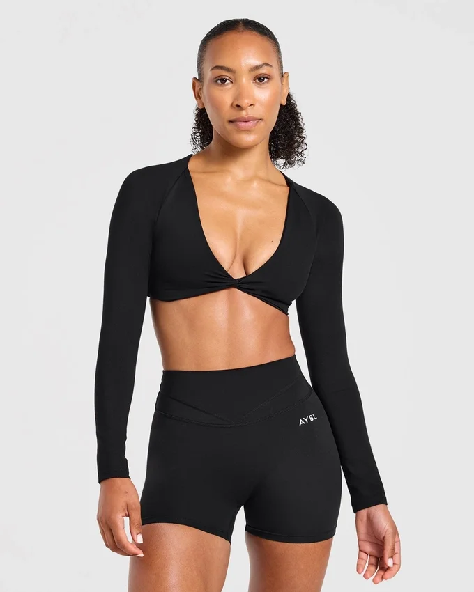 Engage crop-top met lange mouwen
