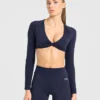 Engage crop-top met lange mouwen