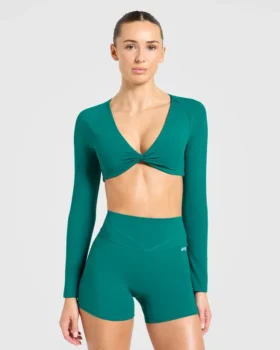 Engage crop-top met lange mouwen