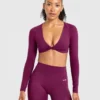 Engage crop-top met lange mouwen