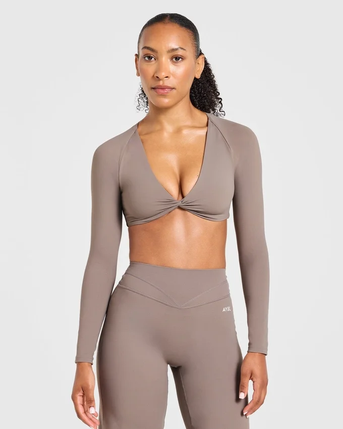 Engage crop-top met lange mouwen