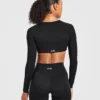 Engage crop-top met lange mouwen