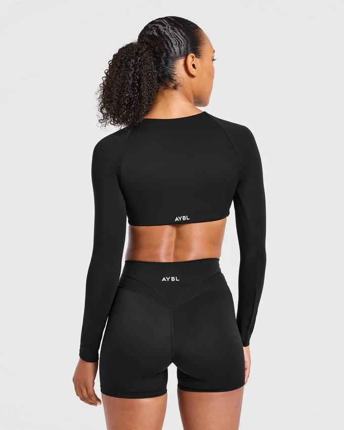 Engage crop-top met lange mouwen