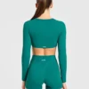 Engage crop-top met lange mouwen
