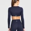 Engage crop-top met lange mouwen