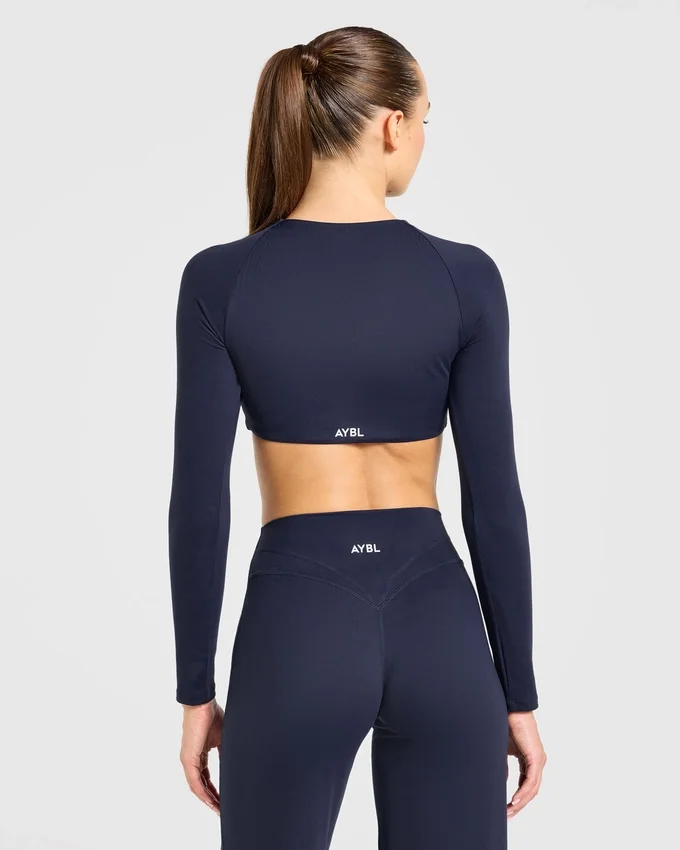 Engage crop-top met lange mouwen