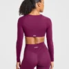 Engage crop-top met lange mouwen