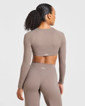 Engage crop-top met lange mouwen