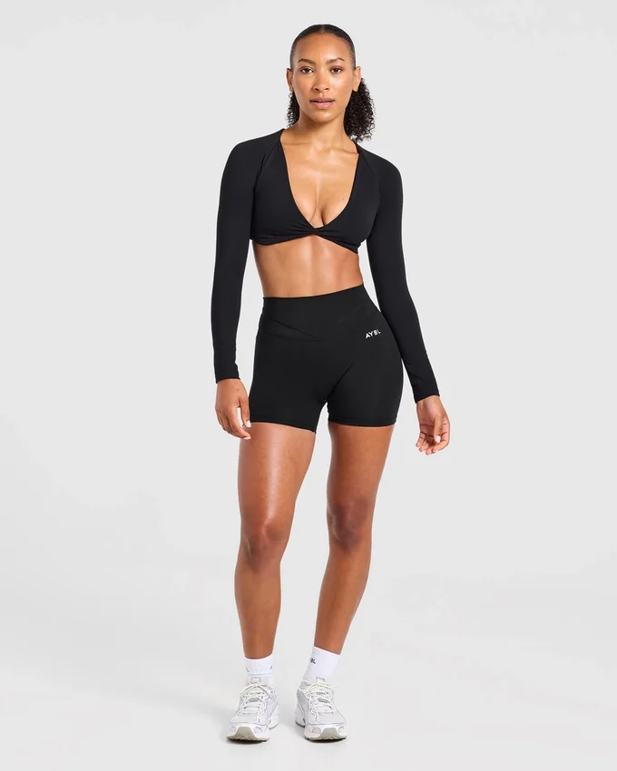 Engage crop-top met lange mouwen