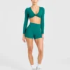 Engage crop-top met lange mouwen