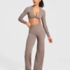 Engage crop-top met lange mouwen