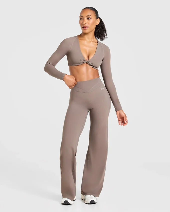 Engage crop-top met lange mouwen