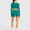 Engage crop-top met lange mouwen
