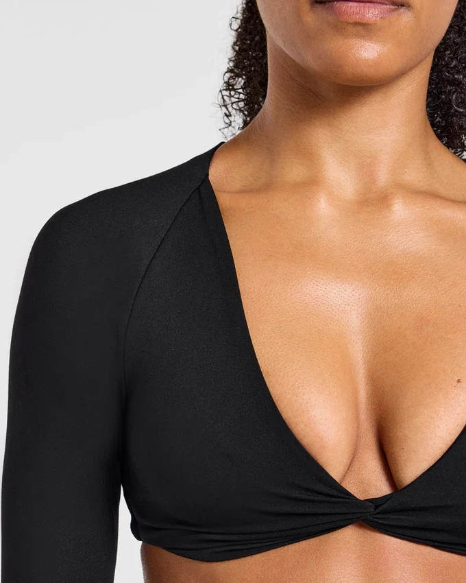 Engage crop-top met lange mouwen