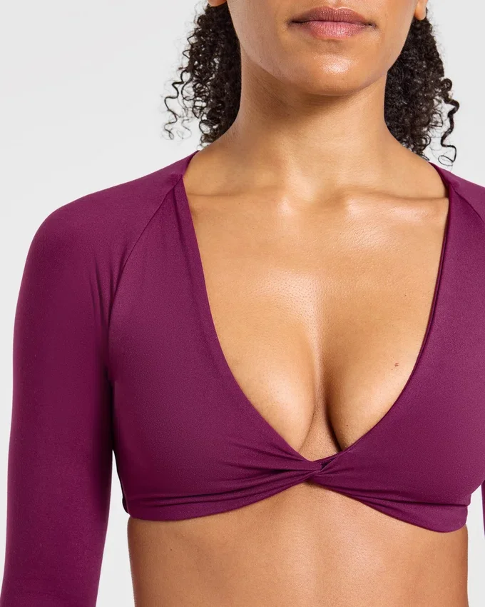 Engage crop-top met lange mouwen
