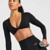 Engage crop-top met lange mouwen