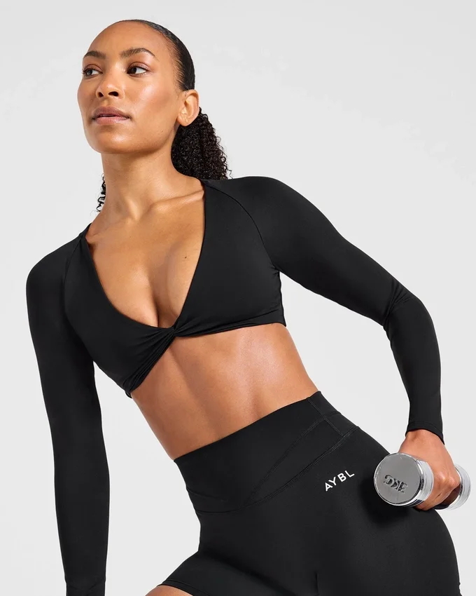 Engage crop-top met lange mouwen