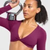 Engage crop-top met lange mouwen