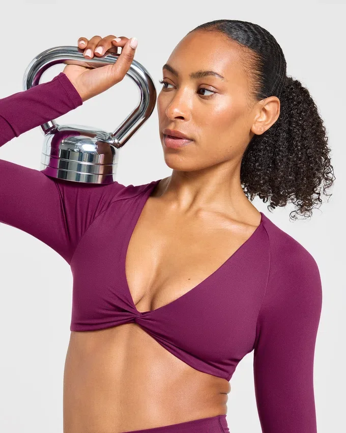 Engage crop-top met lange mouwen