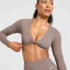 Engage crop-top met lange mouwen