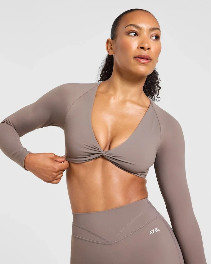 Engage crop-top met lange mouwen