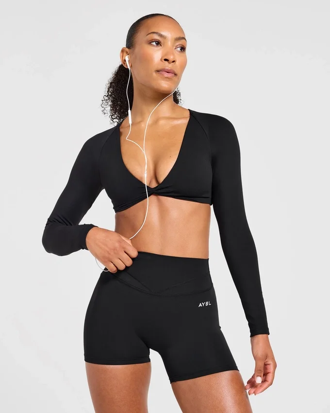 Engage crop-top met lange mouwen