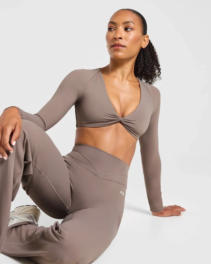 Engage crop-top met lange mouwen
