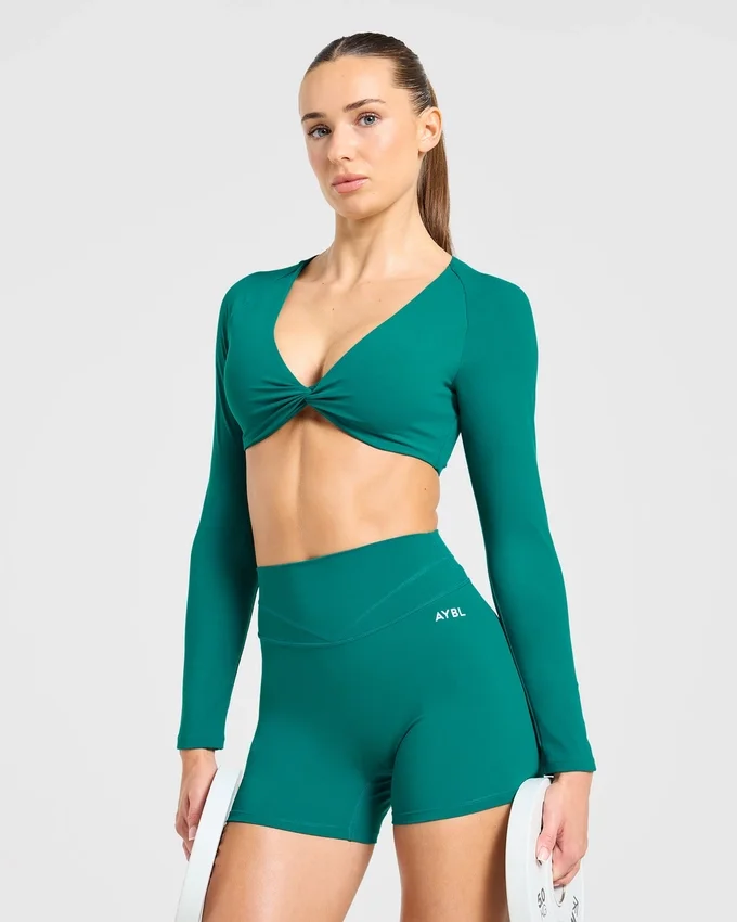 Engage crop-top met lange mouwen