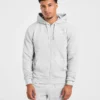 Essential lichtgewicht hoodie met rits