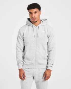 Essential lichtgewicht hoodie met rits