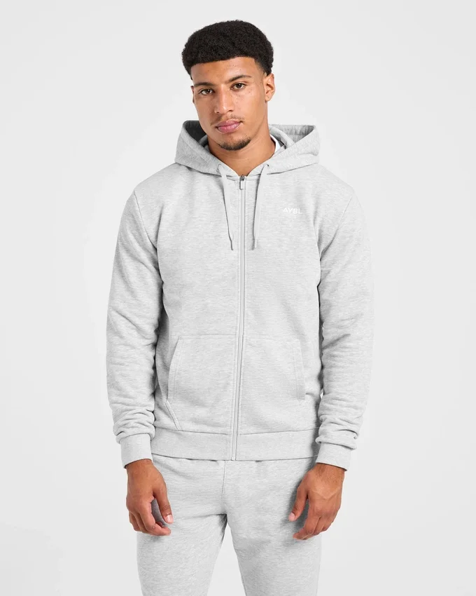 Essential lichtgewicht hoodie met rits