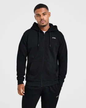 Essential lichtgewicht hoodie met rits