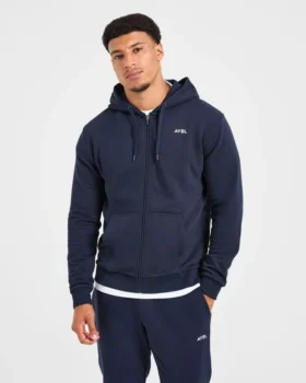 Essential lichtgewicht hoodie met rits