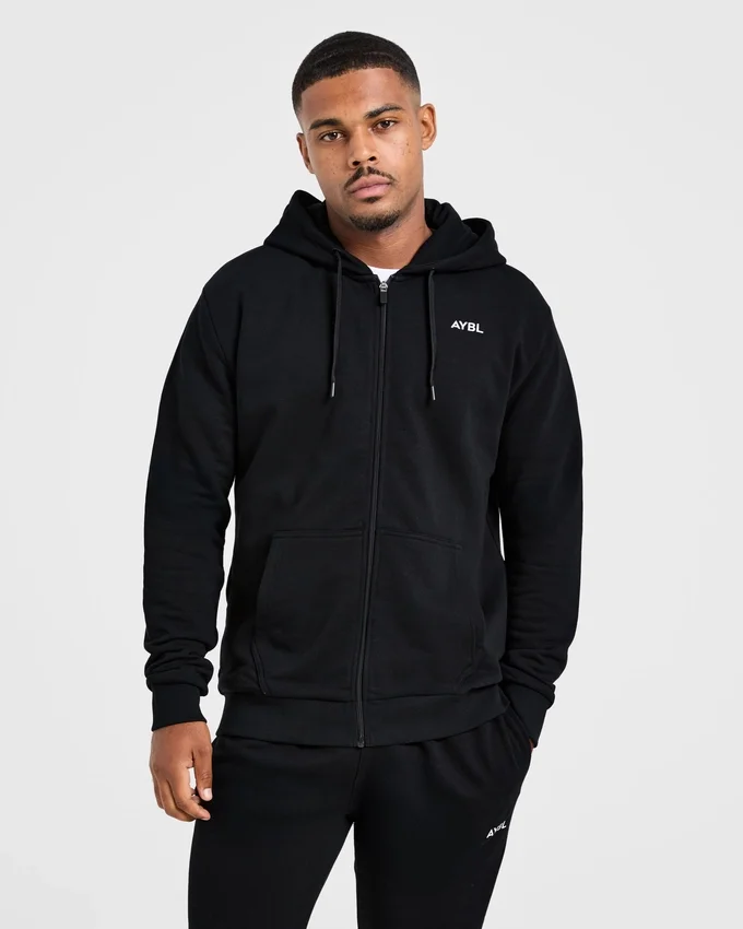 Essential lichtgewicht hoodie met rits