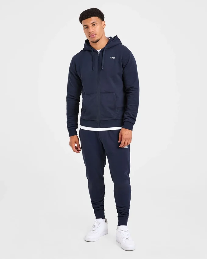 Essential lichtgewicht hoodie met rits