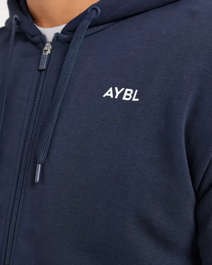Essential lichtgewicht hoodie met rits