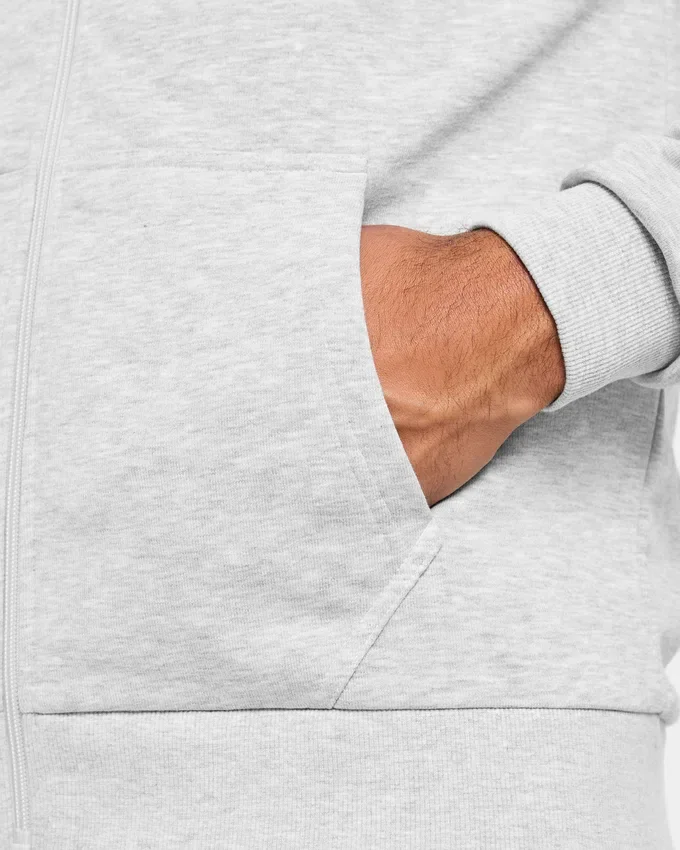 Essential lichtgewicht hoodie met rits