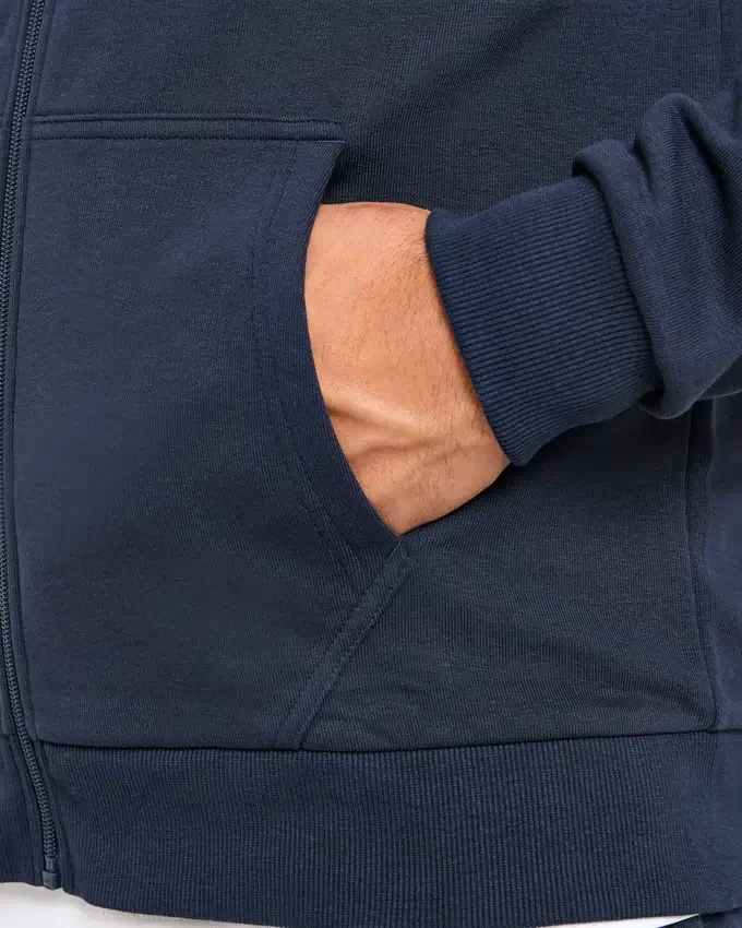 Essential lichtgewicht hoodie met rits