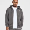 Essential lichtgewicht hoodie met rits