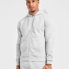 Essential lichtgewicht hoodie met rits