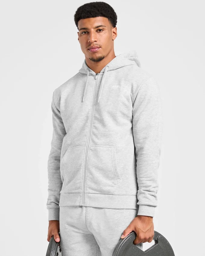 Essential lichtgewicht hoodie met rits