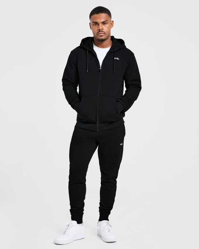 Essential lichtgewicht hoodie met rits