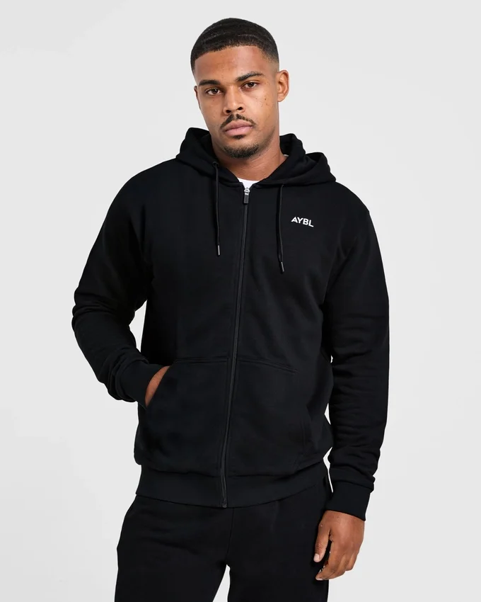 Essential lichtgewicht hoodie met rits