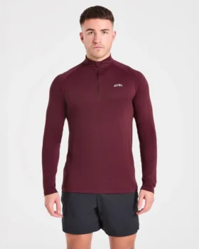 Essential naadloze pullover met 1/4 rits