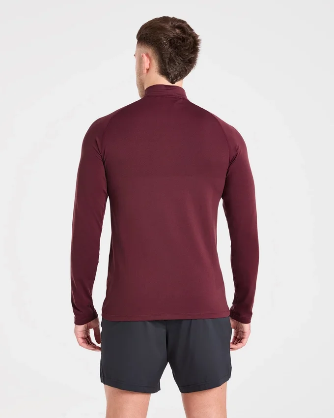 Essential naadloze pullover met 1/4 rits