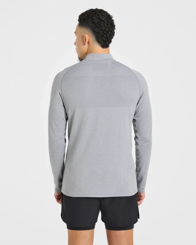Essential naadloze pullover met 1/4 rits