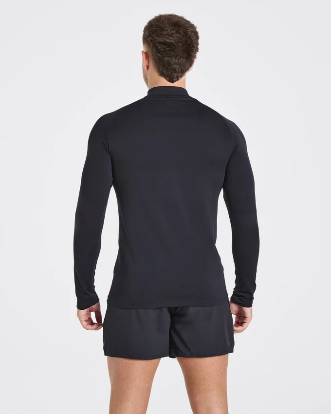 Essential naadloze pullover met 1/4 rits
